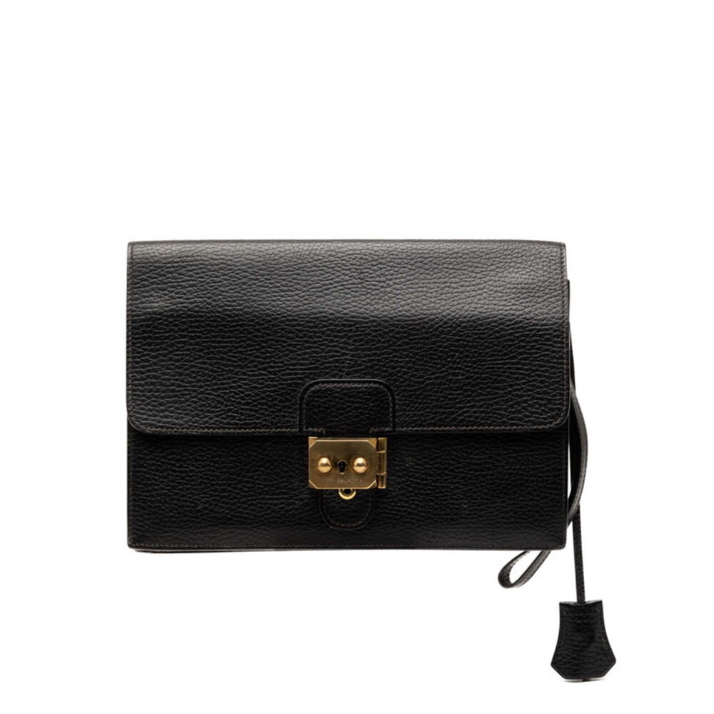 Hermes Pochette Jet Clutch Bag, Second Black Ardennes Leather, Men's HERMES